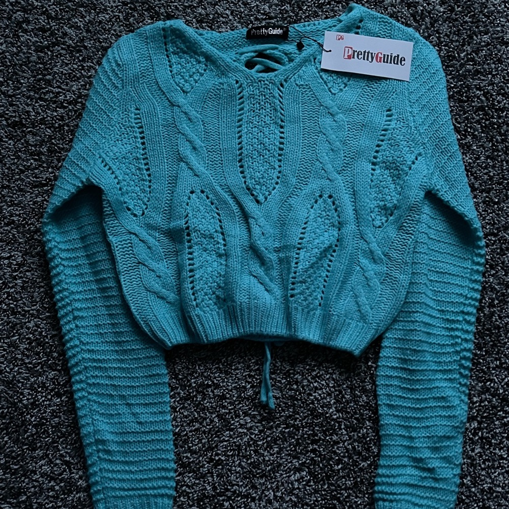Pretty guide blue sweater
